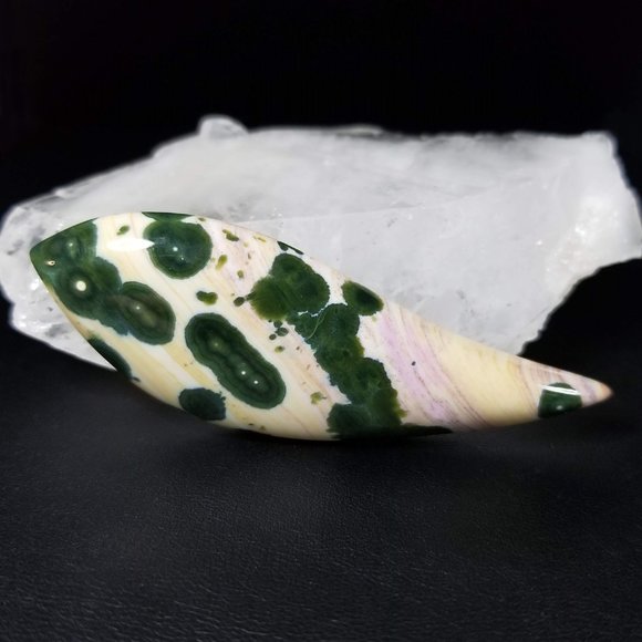 Extra Large Marovato Ocean Jasper Cabochon * 70.08 x 24.87 x 7.41mm  * Old stock - Picture 11 of 11